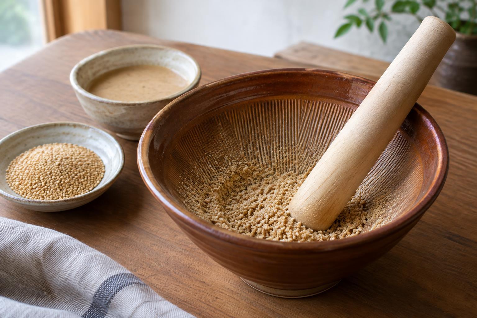 Suribachi and Surikogi: How to Use a Japanese Mortar and Pestle