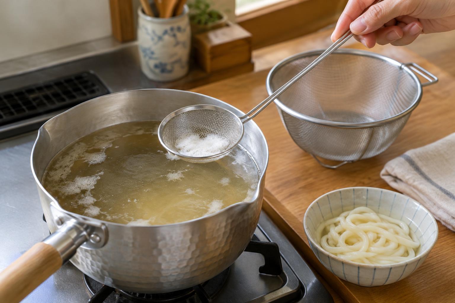 Mesh Skimmers and Strainers: Removing Foam, Draining, and Lifting Food